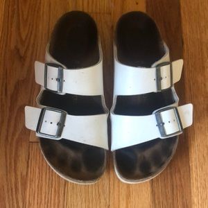Women’s white birkenstocks